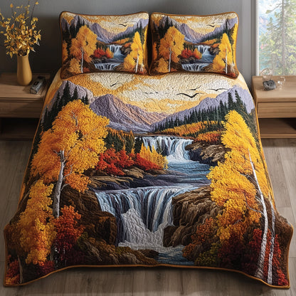 Autumn Waterfall 3-Piece Quilted Bedding Set GFTOTP9322