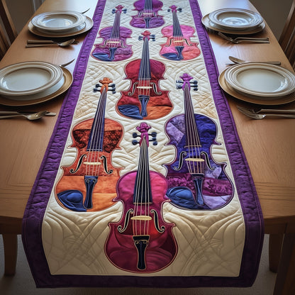 Elegant Violin Quilted Table Runner GFTOTP9338