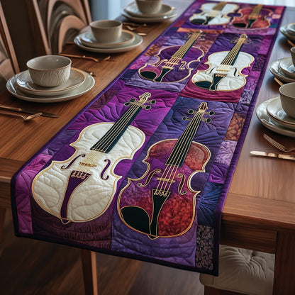 Elegant Violin Quilted Table Runner GFTOTP9339