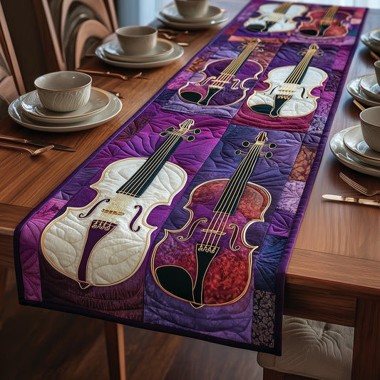 Elegant Violin Quilted Table Runner GFTOTP9339
