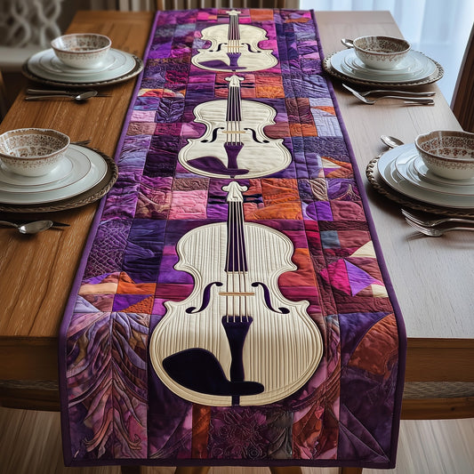 Elegant Violin Quilted Table Runner GFTOTP9340