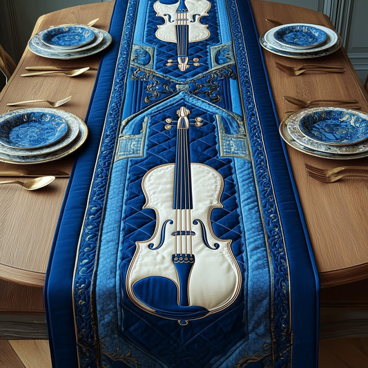 Elegant Violin Quilted Table Runner GFTOTP9342