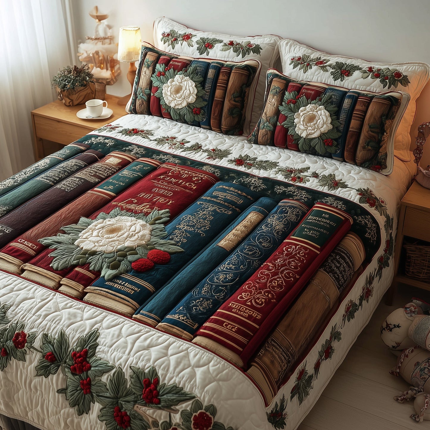 Bookish 3-Piece Quilted Bedding Set GFTOTP9356