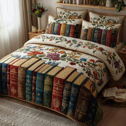 Bookish 3-Piece Quilted Bedding Set GFTOTP9357