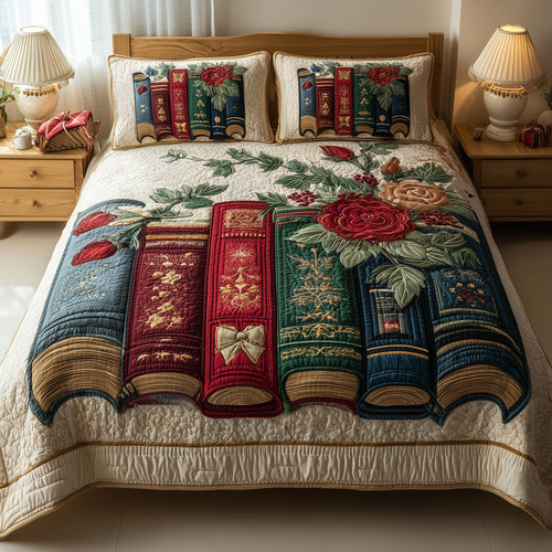 Bookish 3-Piece Quilted Bedding Set GFTOTP9358