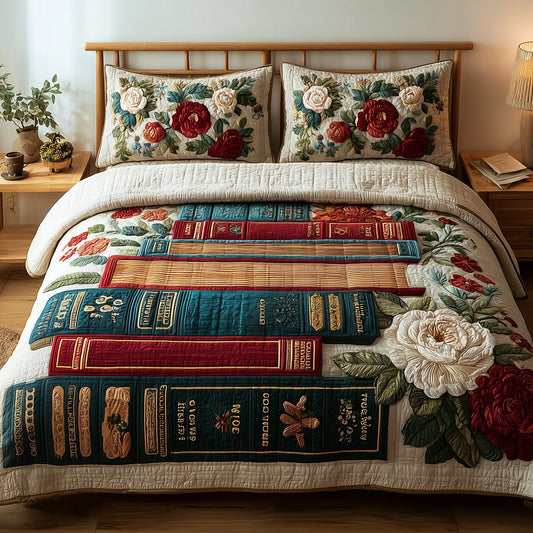 Bookish 3-Piece Quilted Bedding Set GFTOTP9359
