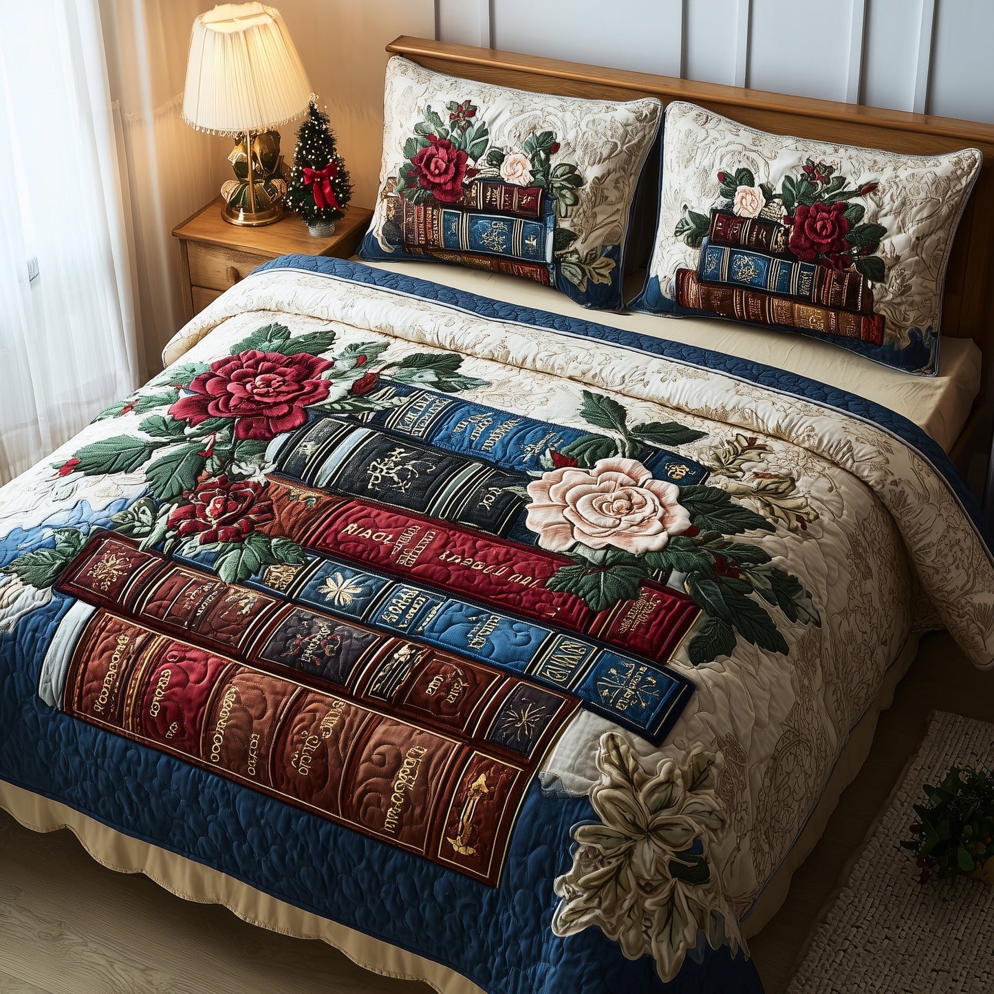 Bookish 3-Piece Quilted Bedding Set GFTOTP9361