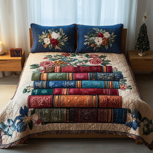 Bookish 3-Piece Quilted Bedding Set GFTOTP9362