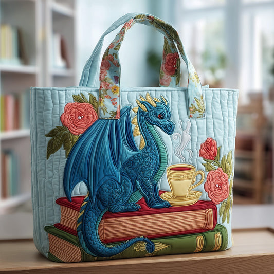Teatime Reading Quilted Tote Bag GFTOTP9370
