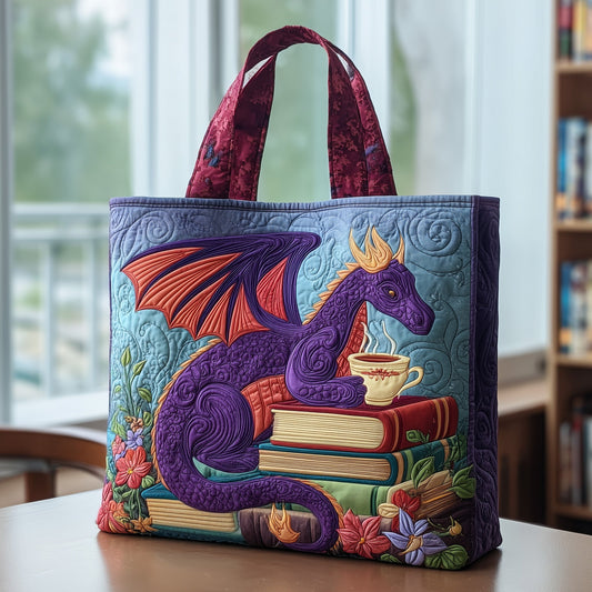 Teatime Reading Quilted Tote Bag GFTOTP9374