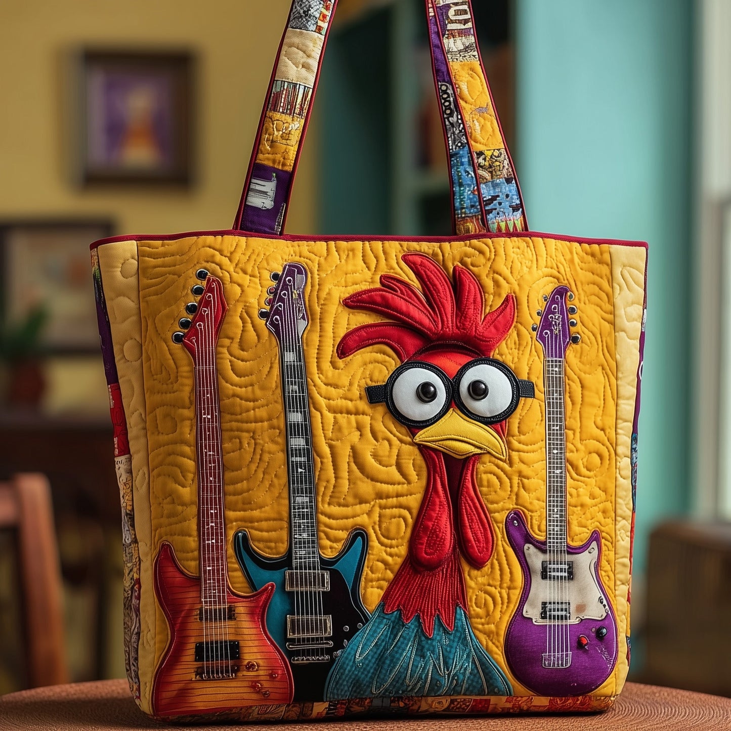 Chickin Strings Quilted Tote Bag GFTOTP9419