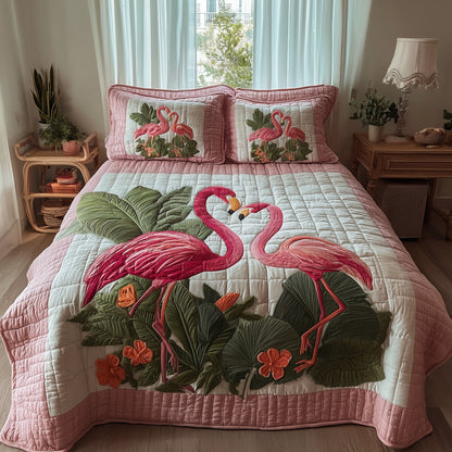 Pink Paradise 3-Piece Quilted Bedding Set GFTOTP9444