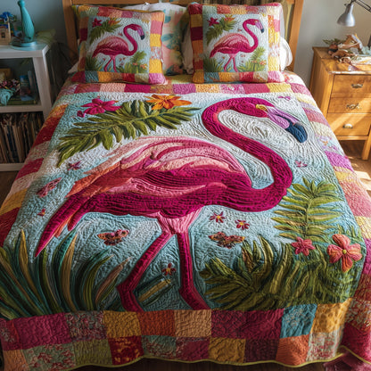 Pink Paradise 3-Piece Quilted Bedding Set GFTOTP9446