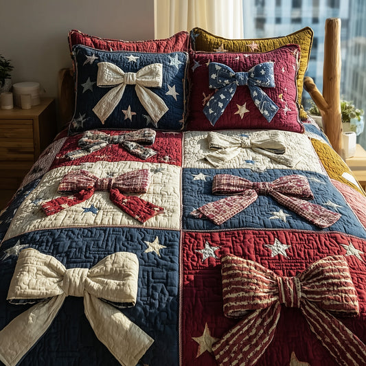 Tied with Love 3-Piece Quilted Bedding Set GFTOTP9469