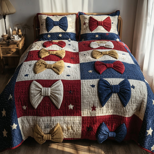 Tied with Love 3-Piece Quilted Bedding Set GFTOTP9470