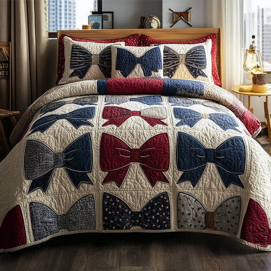 Tied with Love 3-Piece Quilted Bedding Set GFTOTP9471