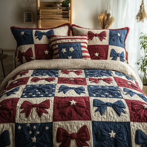 Tied with Love 3-Piece Quilted Bedding Set GFTOTP9472