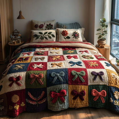 Tied with Love 3-Piece Quilted Bedding Set GFTOTP9474