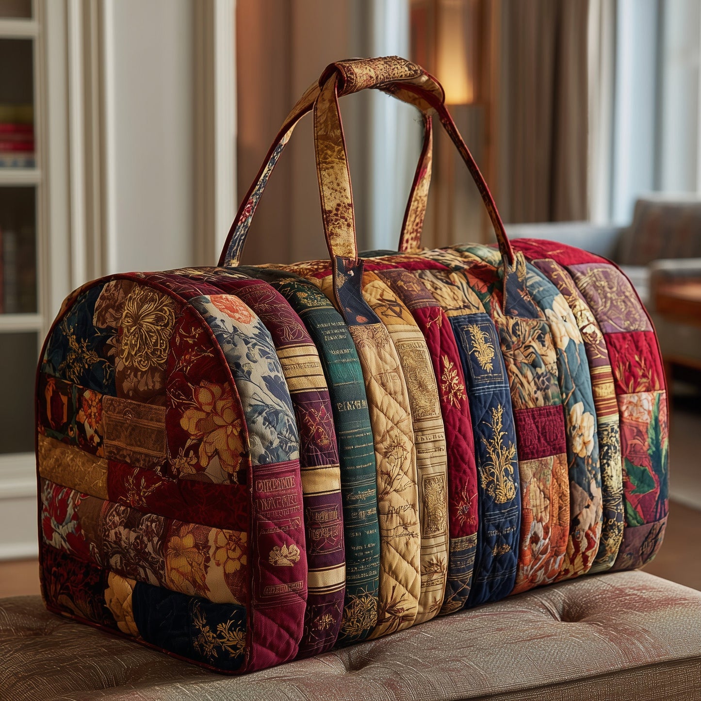 Bookish Quilted Duffle Bag GFTOTP9477