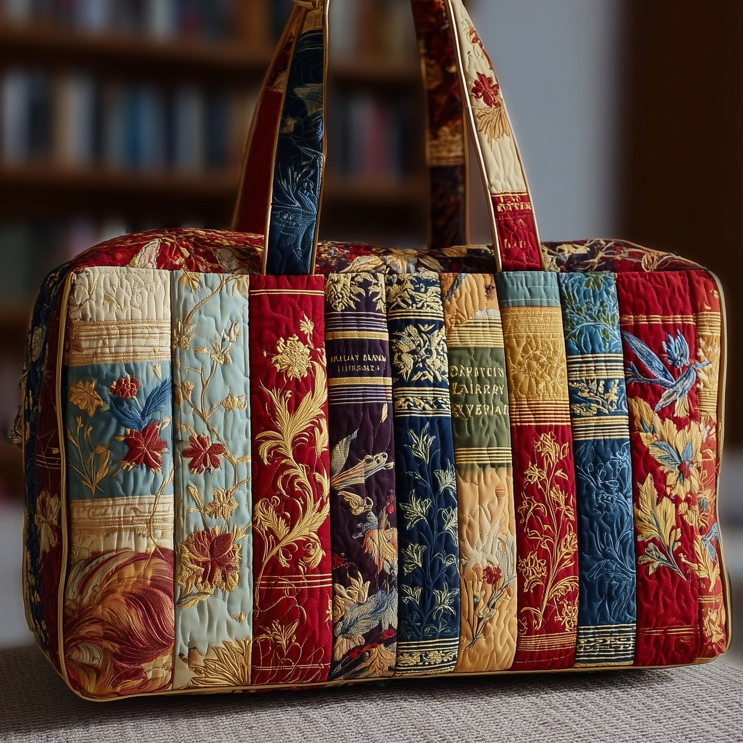 Bookish Quilted Duffle Bag GFTOTP9478