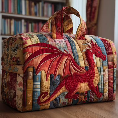 Bookish Dragon Quilted Duffle Bag GFTOTP9481