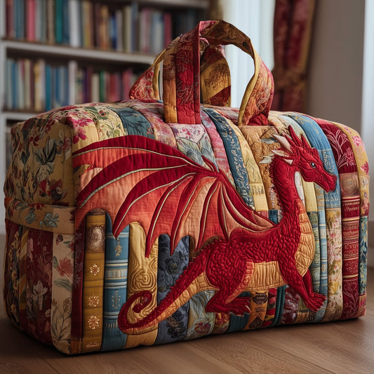 Bookish Dragon Quilted Duffle Bag GFTOTP9481