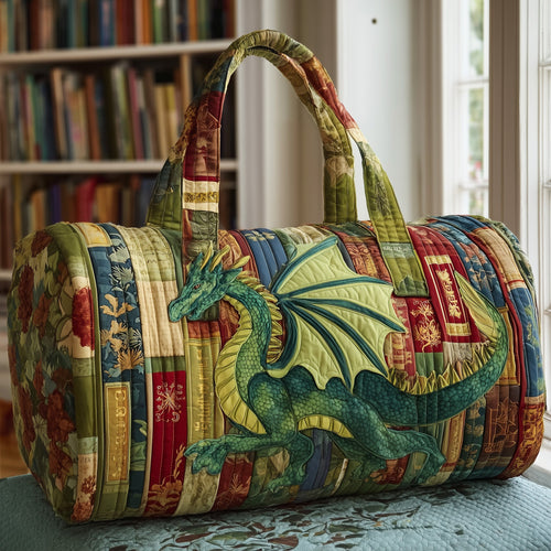 Bookish Dragon Quilted Duffle Bag GFTOTP9482