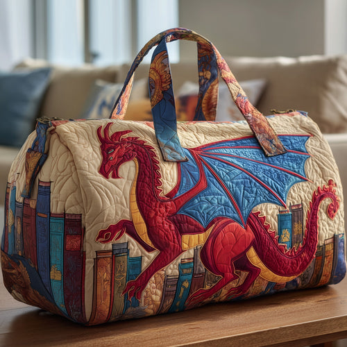 Bookish Dragon Quilted Duffle Bag GFTOTP9484