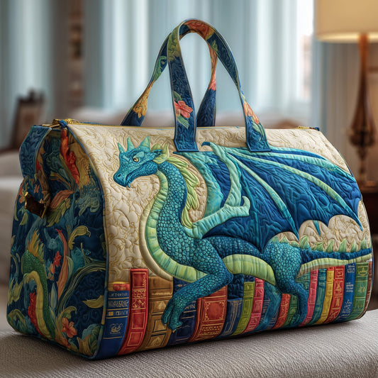 Bookish Dragon Quilted Duffle Bag GFTOTP9485