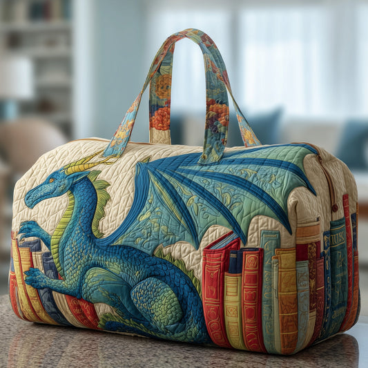 Bookish Dragon Quilted Duffle Bag GFTOTP9486