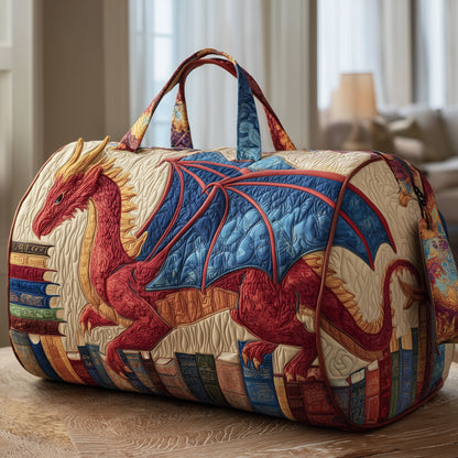 Bookish Dragon Quilted Duffle Bag GFTOTP9487