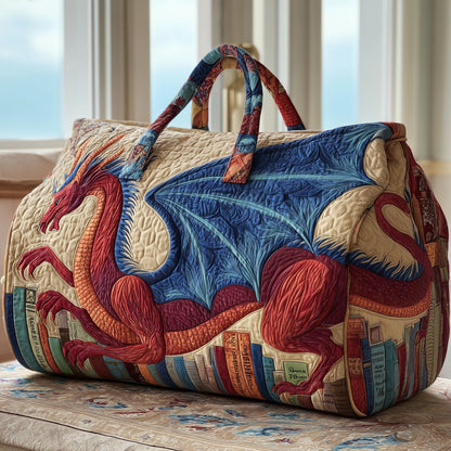 Bookish Dragon Quilted Duffle Bag GFTOTP9488