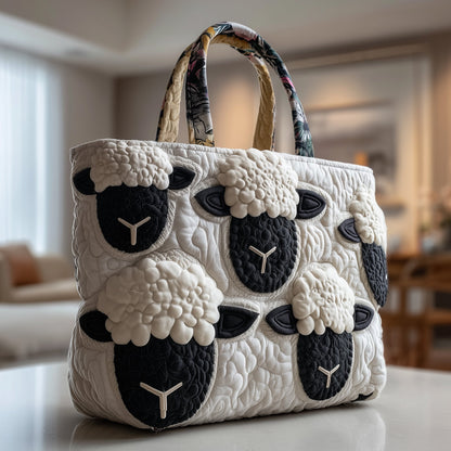 Sheep Haven Quilted Tote Bag GFTOTP9543