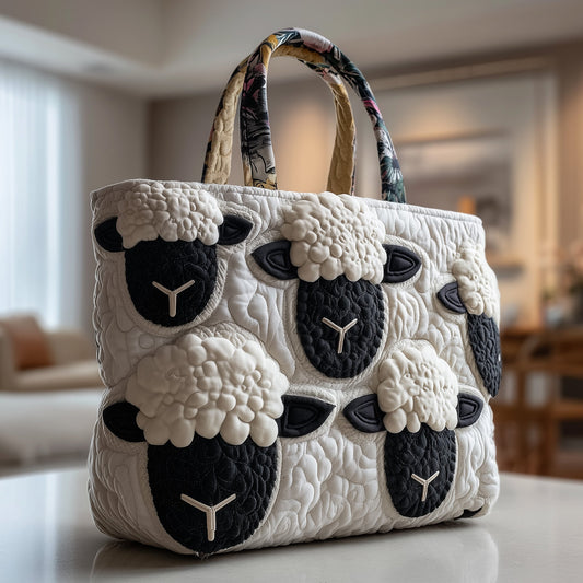Sheep Haven Quilted Tote Bag GFTOTP9543