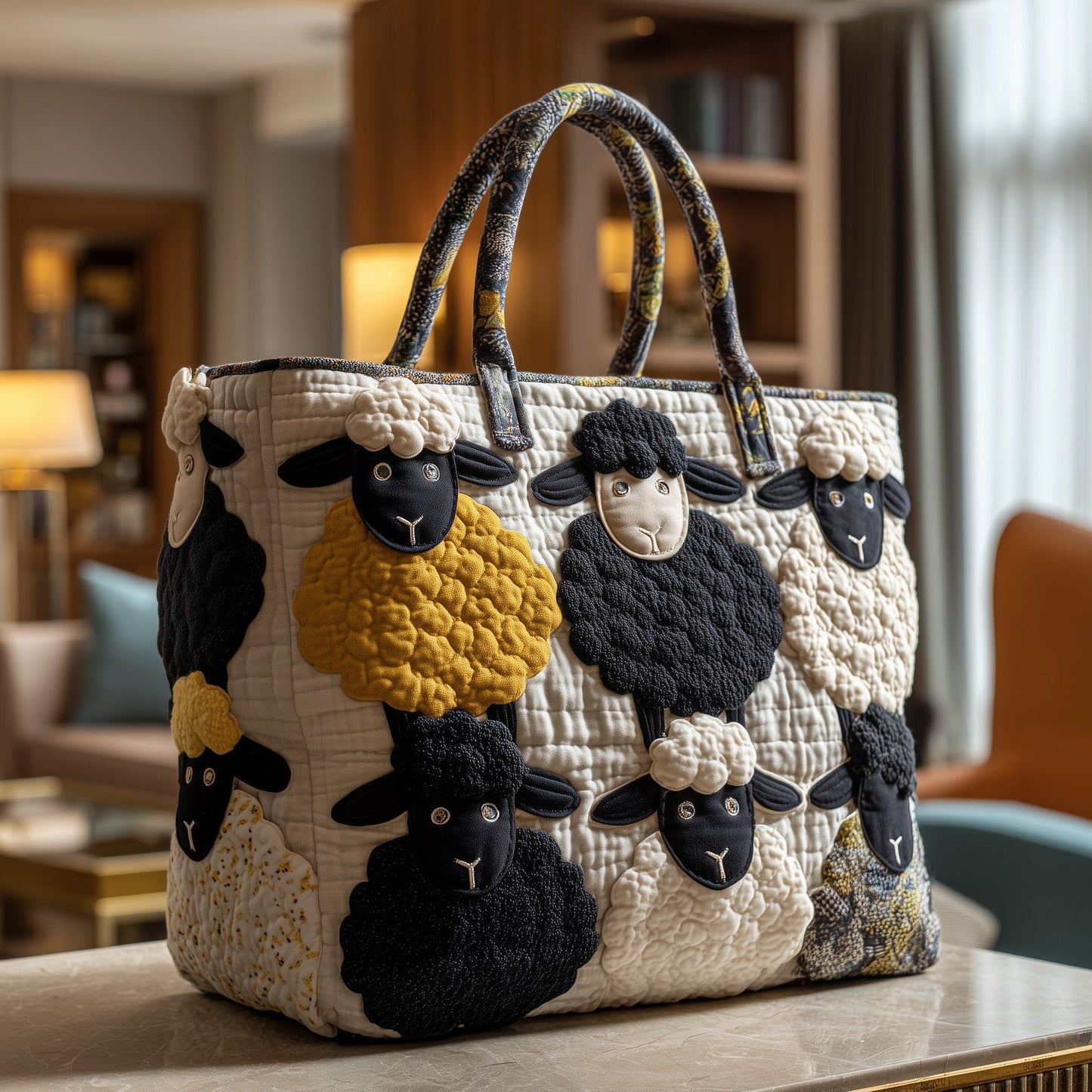 Sheep Haven Quilted Tote Bag GFTOTP9548