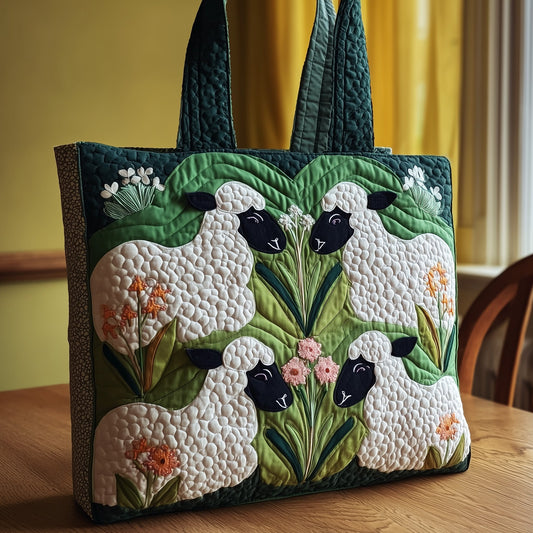 Woolly Whispers Quilted Tote Bag GFTOTP9552