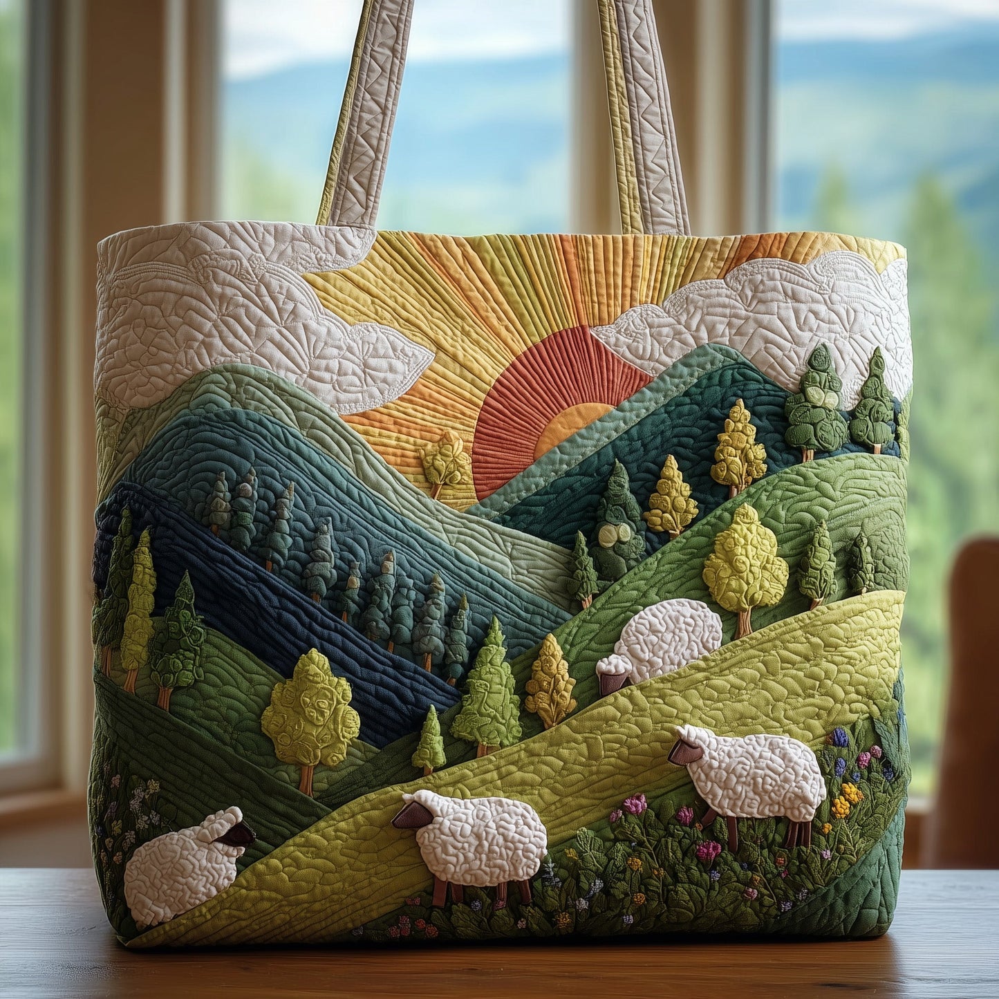 Woolly Whispers Quilted Tote Bag GFTOTP9556