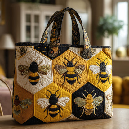 Golden Buzz Quilted Tote Bag GFTOTP9592