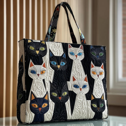 Whiskered Whimsy Quilted Tote Bag GFTOTP9660