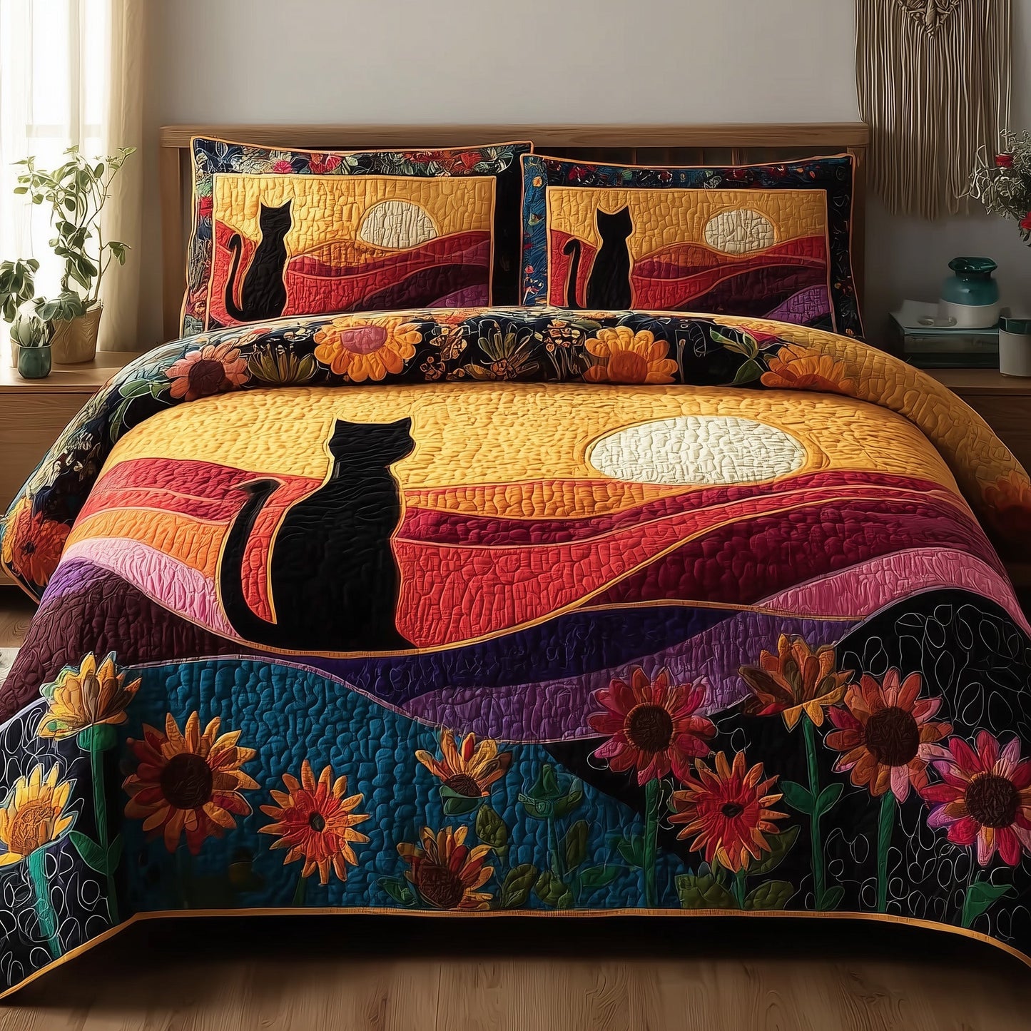 Mystic Whisker 3-Piece Quilted Bedding Set GFTOTP9668