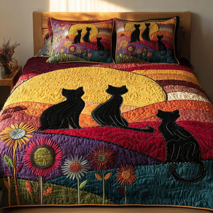 Mystic Whisker 3-Piece Quilted Bedding Set GFTOTP9669