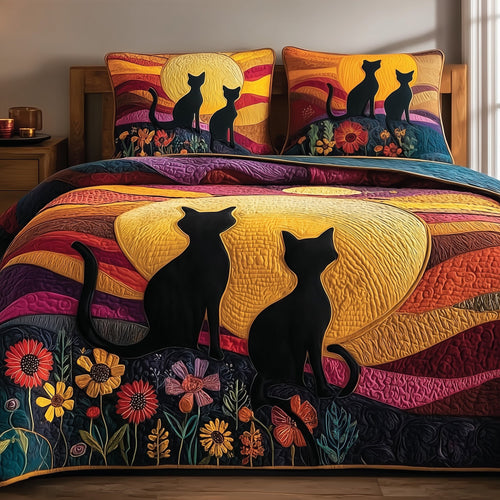 Mystic Whisker 3-Piece Quilted Bedding Set GFTOTP9670