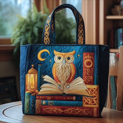 Reading Owl Quilted Tote Bag GFTOTP9680