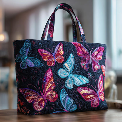 Midnight Butterfly Quilted Tote Bag GFTOTP9706