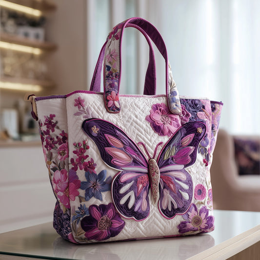 Elegant Butterfly Quilted Tote Bag GFTOTP9717