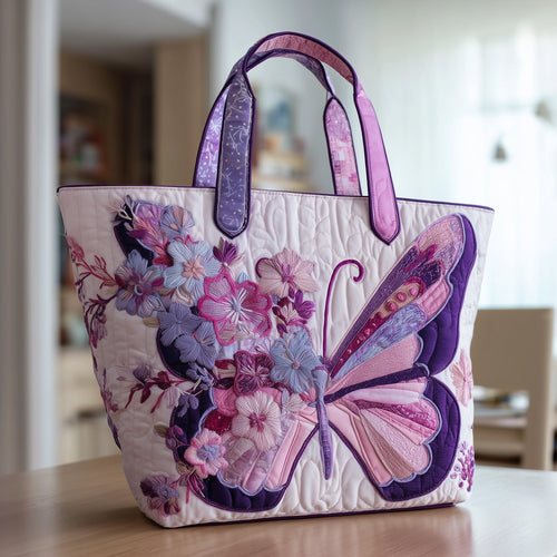 Elegant Butterfly Quilted Tote Bag GFTOTP9718