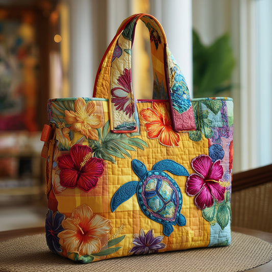 Aloha Turtle Quilted Tote Bag GFTOTP9725