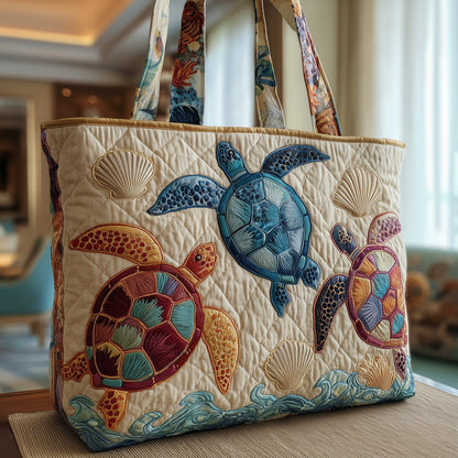 Tide Turtle Quilted Tote Bag GFTOTP9742