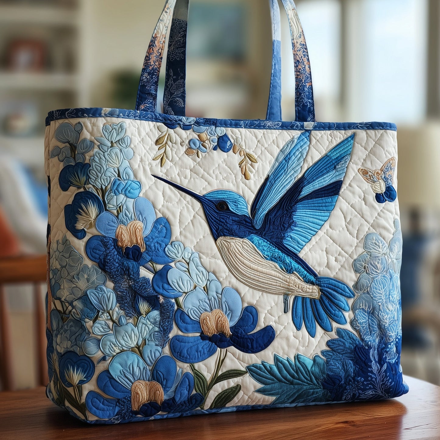 Elegant Hummingbird Quilted Tote Bag GFTOTP9761