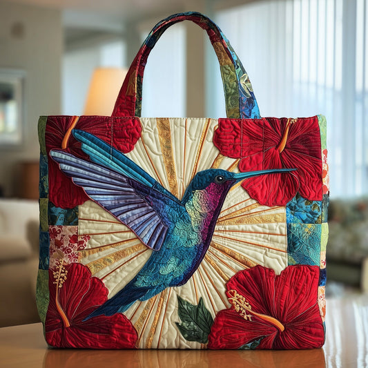 Elegant Hummingbird Quilted Tote Bag GFTOTP9762